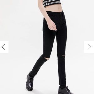 BDG black denim jeans distressed